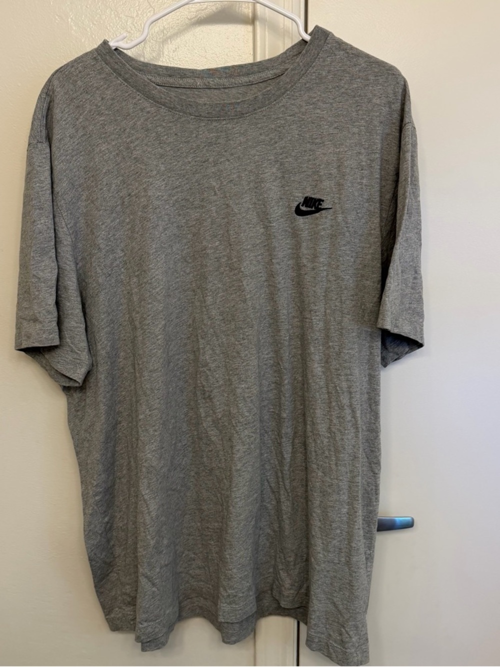 Nike The Nike Tee T Shirt XXL Men’s Gray Black Logo 100% Cotton